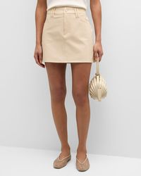 PAIGE - Tarra Faux-Leather Mini Skirt - Lyst