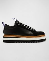 Moschino - City Trainer Leather Low-Top Sneakers - Lyst