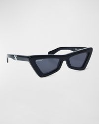 Off-White c/o Virgil Abloh - Artemisia Arrows-Logo Cat Eye Sunglasses - Lyst