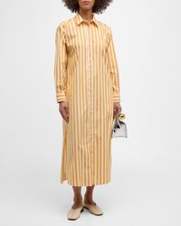 Weekend by Maxmara - Falasco Striped Cotton Poplin Midi Shirtdress - Lyst