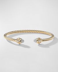 David Yurman - Renaissance 18k Bracelet W/ Diamonds, Size M - Lyst