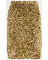 Zankov - Moro Metallic Textured Pencil Skirt - Lyst