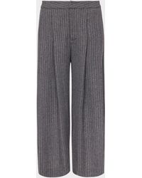 L'Agence - Mahalia Pinstripe Culotte Pants - Lyst
