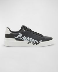Balmain - B-Court Logo Low-Top Sneakers - Lyst