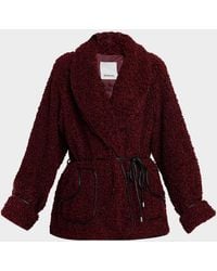 Jonathan Simkhai - Kimia Tie Waist Sherpa Jacket - Lyst