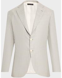Brioni - Apos;S Wool Plume Plaid Single-Breasted Sport Coat - Lyst