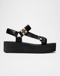 Tory Burch - Mellow Leather Grip Platform Sandals - Lyst