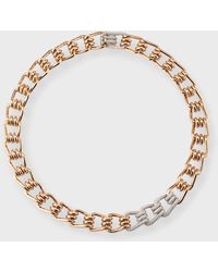 WALTERS FAITH - 18k Rose Gold Huxley Diamond Coil Link Necklace - Lyst