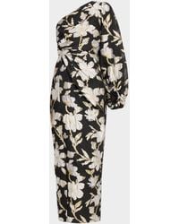 MILLY - Cher Floral Jacquard Maxi Dress - Lyst