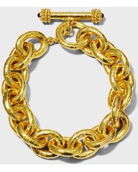Elizabeth Locke - Heavy Oval Link 19k Gold Bracelet - Lyst