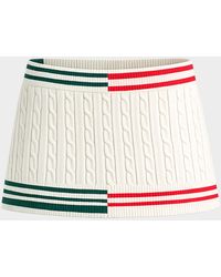 SER.O.YA - Pearson Cable-Knit Mini Skirt - Lyst
