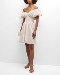 Marie Oliver - Emilia Floral-Print Empire Mini Dress - Lyst