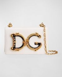 Dolce & Gabbana - Baroque Small Leather Crossbody Bag - Lyst