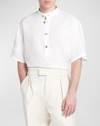 Loro Piana - Hakusan Linen Short-Sleeve Shirt - Lyst