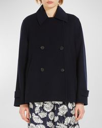 Weekend by Maxmara - Usuale Double-Breasted Wool-Blend Coat - Lyst