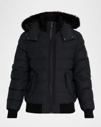 Moose Knuckles - Apos;S Onyx Scotchtown Shearling-Trim Bomber Jacket - Lyst