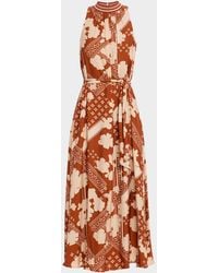 Ramy Brook - Alana High-Neck Belted Maxi Dress - Lyst
