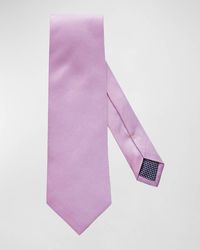 Eton - Textured Solid Silk Tie - Lyst