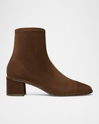 Tory Burch - Cap-Toe Suede Ankle Boots - Lyst