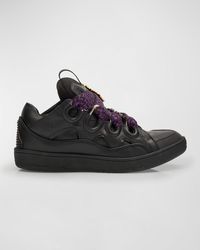 Lanvin - X Future Curb Leather Low-Top Sneakers - Lyst