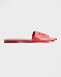 Dolce & Gabbana - Cutout Dg Flat Slide Sandals - Lyst