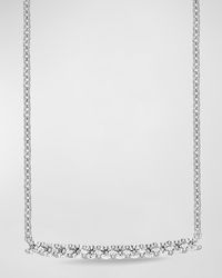 Memoire - 18k White Gold Diamond Bar Necklace, 0.75tcw - Lyst