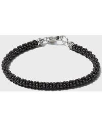 Lagos - Ceramic Black Caviar Beaded Bracelet, Size Medium - Lyst