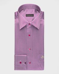 Stefano Ricci - Medallion-Print Silk Dress Shirt - Lyst