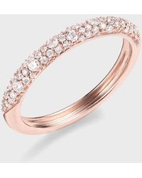Lana Jewelry 14k Rose Gold Diamond Cluster Stack Ring, Size 7 - White