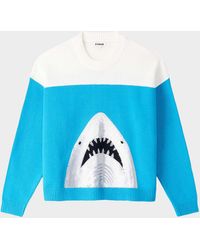 STAUD - Reya Sequined Shark Sweater - Lyst