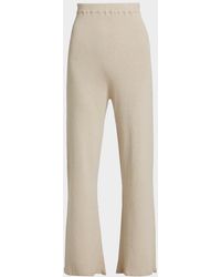 The Elder Statesman - Delicash Silk-Cashmere Knit Flared Pants - Lyst