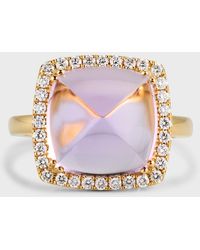 David Kord - 18k Yellow Gold Ring With Amethyst And Diamonds, Size 7, 8.98tcw - Lyst