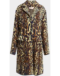 Marni - Leopard Knit Wool-Cashmere Single-Breasted Coat - Lyst
