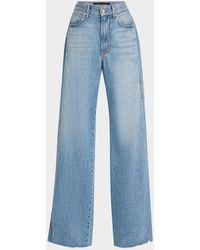 Veronica Beard - Kasey Mid-Rise Wide-Leg Jeans - Lyst