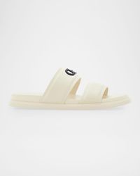 Ferragamo - Apos;S Saint Bartheva Padded Leather Double-Strap Slide Sandals - Lyst