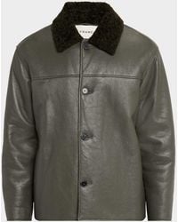 FRAME - Apos;S Shearling Button-Front Jacket - Lyst