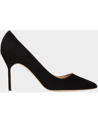 Manolo Blahnik - 90Mm Bb Suede Pumps - Lyst