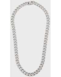 Zydo - 18k White Gold Groumette Necklace With Diamonds - Lyst