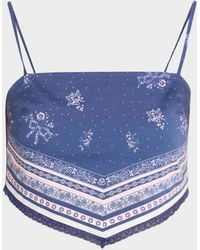 LoveShackFancy - Mollie Bandana Print Scarf Top - Lyst