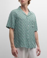 Onia - Liberty Triton Printed Short-Sleeve Camp Shirt - Lyst