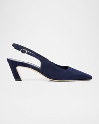 Stuart Weitzman - 50Mm Stassi Suede Slingback Pumps - Lyst