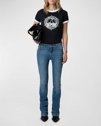 Zadig & Voltaire - Walk Diamante Insignia T-Shirt - Lyst