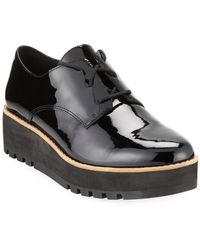 Eileen Fisher Leather Eddy Patent Platform Oxford Shoes in Burgundy (Red) - Save 58% - Lyst