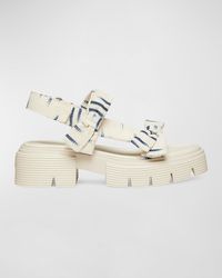 Stuart Weitzman - Sofia Nolita Printed Dual Bow Slingback Sandals - Lyst