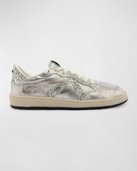 SCHUTZ SHOES - Mixed Leather Low-Top Sneakers - Lyst