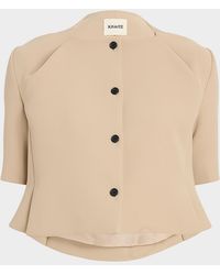 KHAITE - Franc Pleated Button-Down Jacket - Lyst