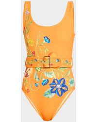 ALÉMAIS - Flores Belted One-Piece Swimsuit - Lyst