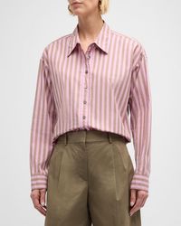 Xirena - Morgan Striped Button-Down Cotton Shirt - Lyst