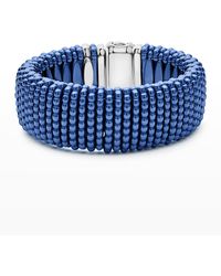 Lagos - Blue Caviar Ultramarine Ceramic Wide 23mm Rope Bracelet - Lyst