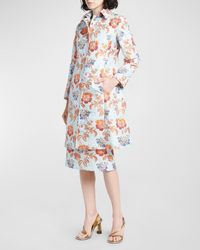 Etro - Floral Brocade A-line Coat - Lyst